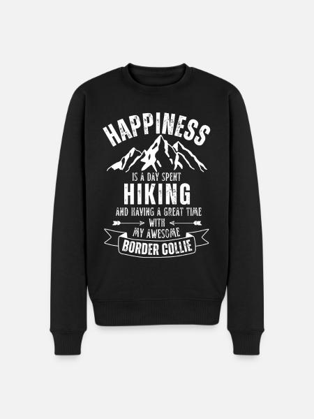 Wandern Border-Collie - Männer Premium Bio Pullover - Schwarz