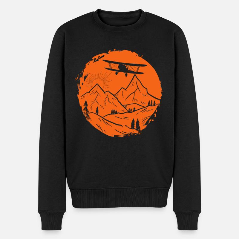 Biplan volant - Pull Premium bio Homme - noir