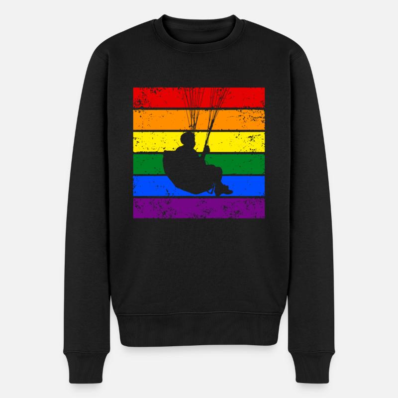 Parapente LGBTQ - Pull Premium bio Homme - noir