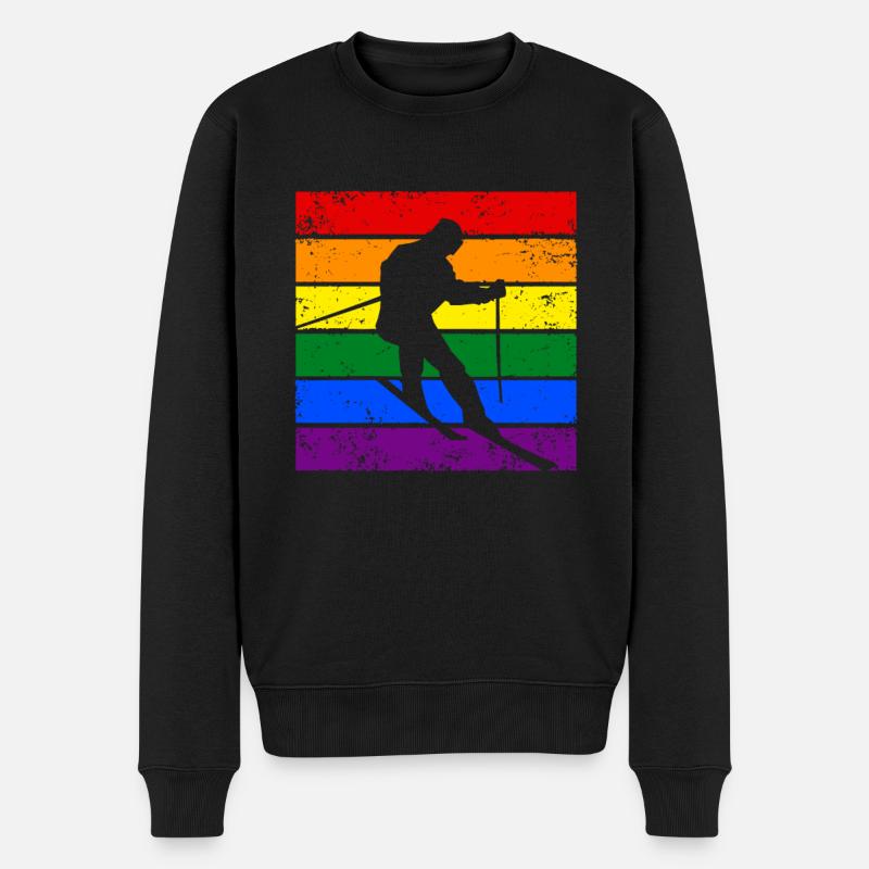 Ski LGBTQ - Pull Premium bio Homme - noir