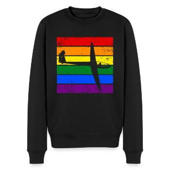 Gliding LGBTQ - Men's Premium Organic Jumper - black - Front - Nico (187cm)