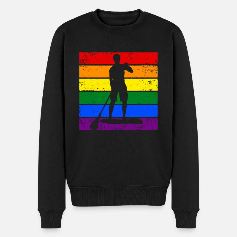 Paddleboard LGBTQ - Pull Premium bio Homme - noir