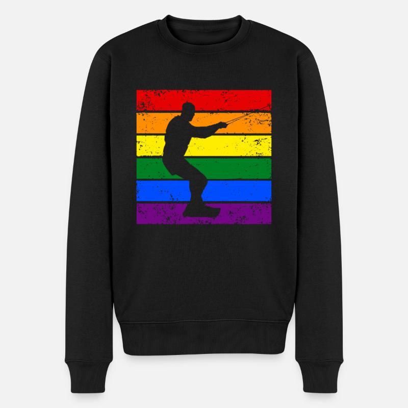 Wakeboard LGBTQ - Pull Premium bio Homme - noir