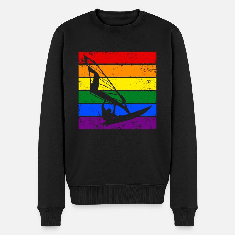 Planche à voile LGBTQ - Pull Premium bio Homme - noir