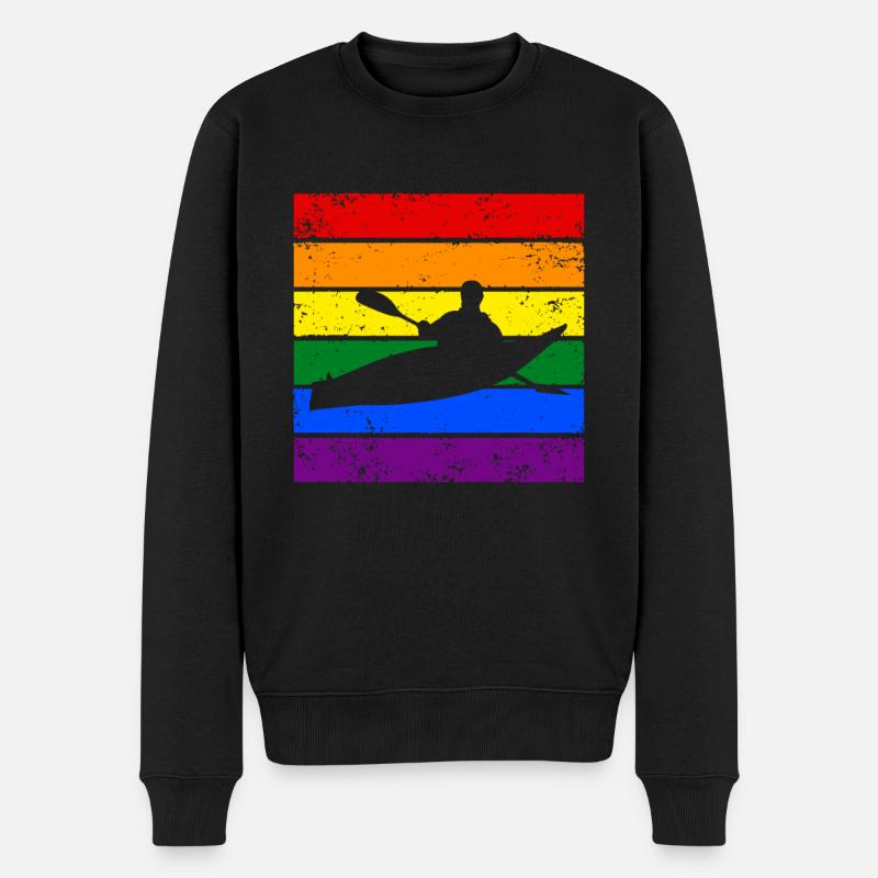 Kanufahren LGBTQ - Männer Premium Bio Pullover - Schwarz