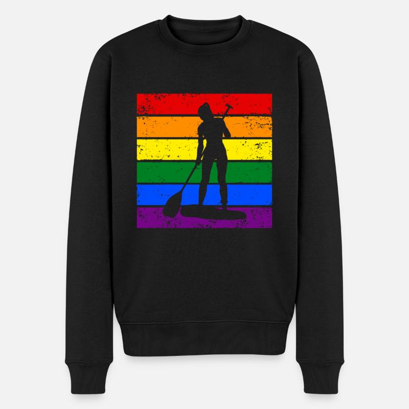Paddleboard LGBTQ - Pull Premium bio Homme - noir