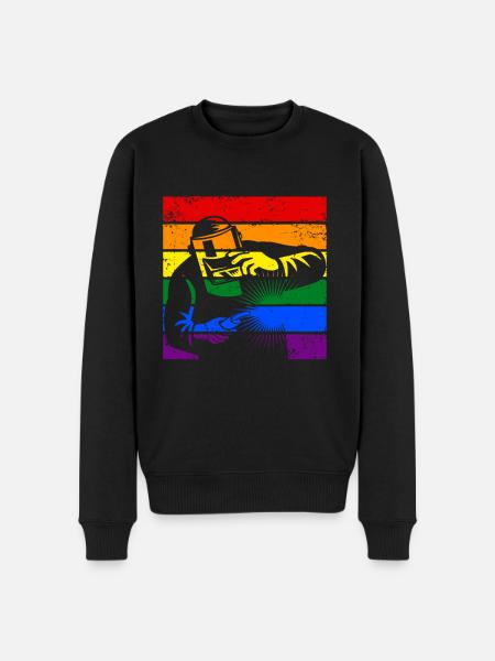 Welding LGBTQ - Men's Premium Organic Jumper - black