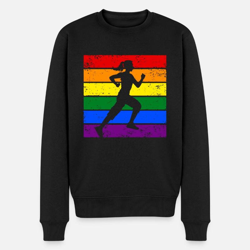 Courir LGBTQ - Pull Premium bio Homme - noir