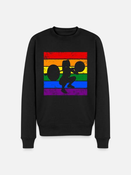 Weightlifting LGBTQ - Men's Premium Organic Jumper - black