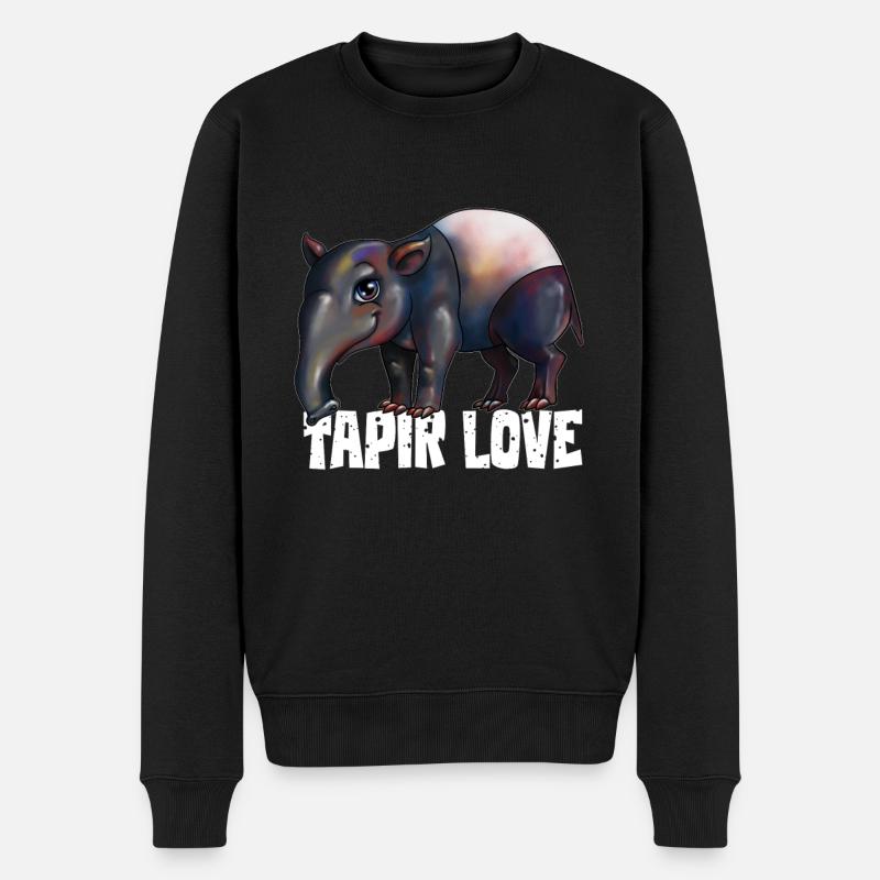 Tapir Tierschutz Tapir Liebe Tapir Liebhaber - Männer Premium Bio Pullover - Schwarz