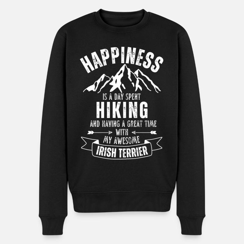 Wandern Irish Terrier - Männer Premium Bio Pullover - Schwarz