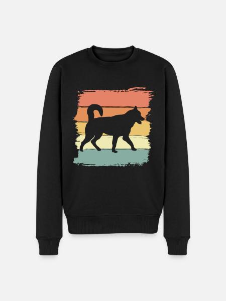 Husky retro - Men's Premium Organic Jumper - black