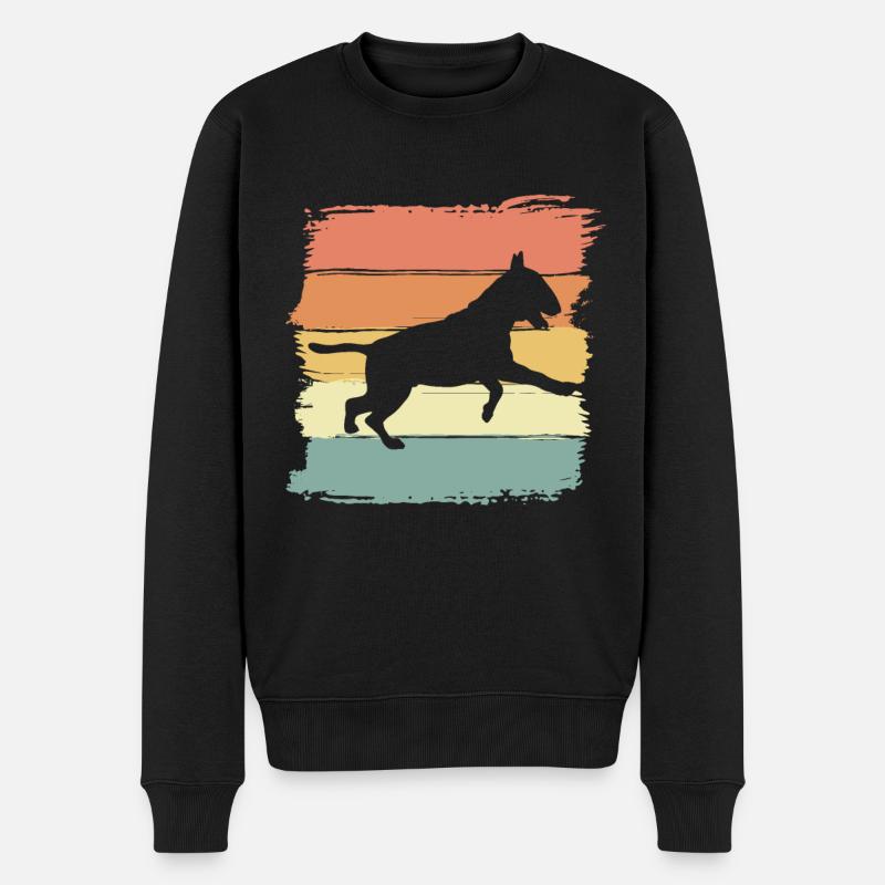 Pitbull Retro - Männer Premium Bio Pullover - Schwarz