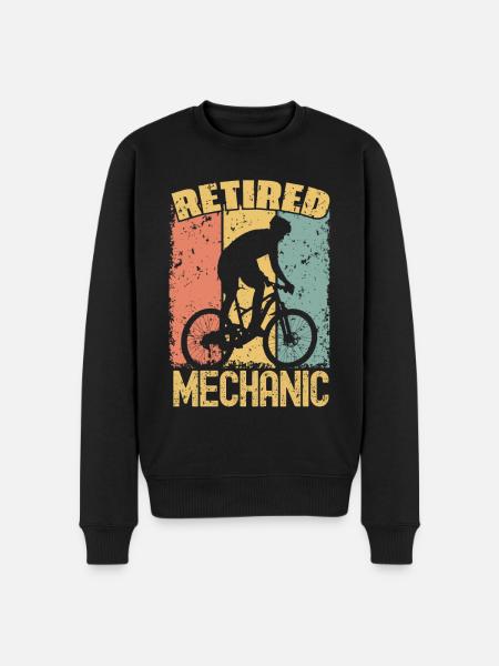 Biking retired mechanic - Men's Premium Organic Jumper - black
