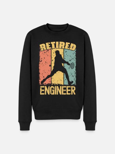 Tennis retired engineer - Men's Premium Organic Jumper - black