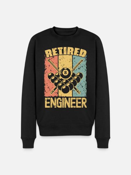 Billiard retired engineer - Men's Premium Organic Jumper - black