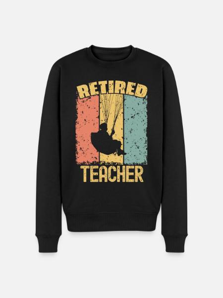 Paragliding retired teacher - Men's Premium Organic Jumper - black