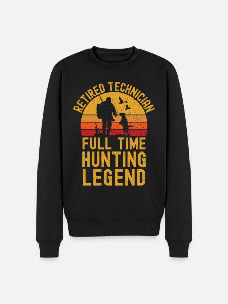 Jagdlegende im Ruhestand - Männer Premium Bio Pullover - Schwarz