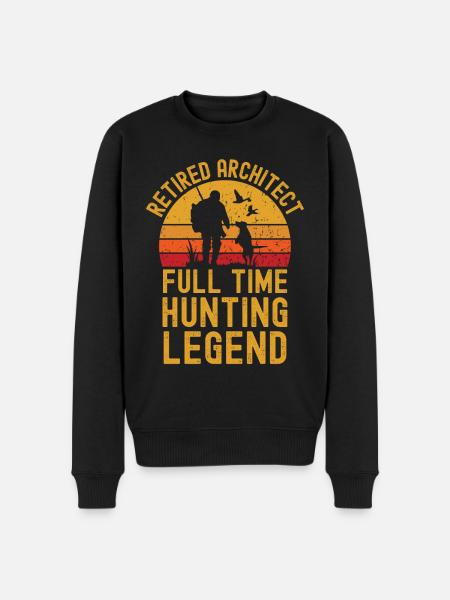 Retired architect hunting legend - Men's Premium Organic Jumper - black