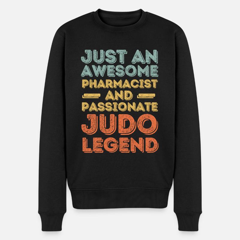 Pharmacien Judo légende rétro - Pull Premium bio Homme - noir