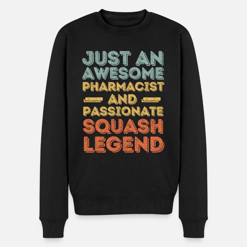 Pharmacien Légende du squash rétro - Pull Premium bio Homme - noir