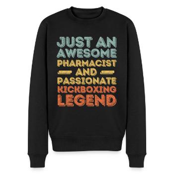 Apotheker Kickbox-Legende retro - Männer Premium Bio Pullover - Schwarz - Vorne - Nico (187cm)