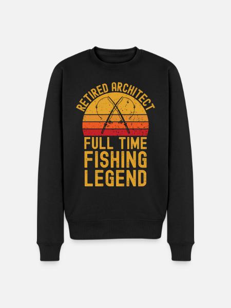 Retired architect fishing legend - Men's Premium Organic Jumper - black