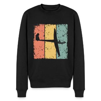 Gliding retro - Men's Premium Organic Jumper - black - Front - Nico (187cm)