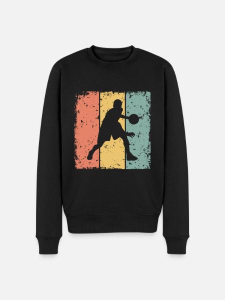Basketball retro - Men's Premium Organic Jumper - black