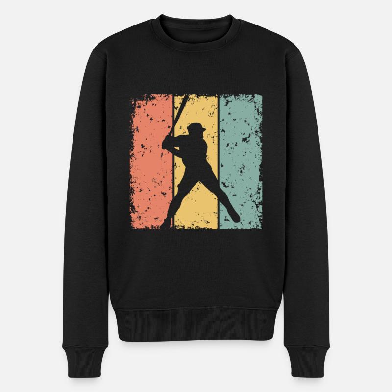 Baseball rétro - Pull Premium bio Homme - noir