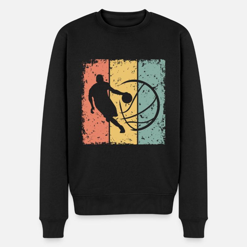 Basketball rétro - Pull Premium bio Homme - noir