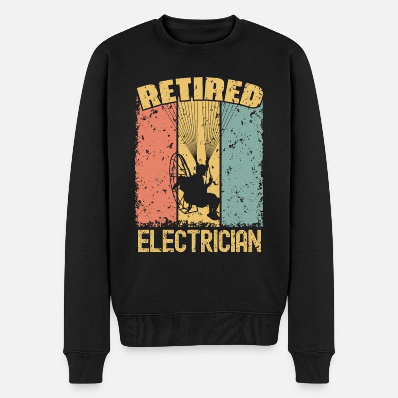 Paramoteur électricien à la retraite - Pull Premium bio Homme - noir