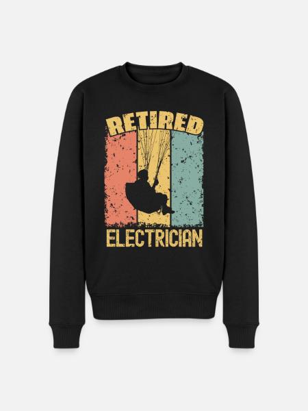 Paragliding retired electrician - Men's Premium Organic Jumper - black