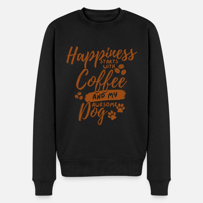 Amateur de café pour chiens - Pull Premium bio Homme - noir