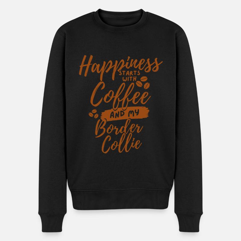 Amateur de café Border-collie - Pull Premium bio Homme - noir