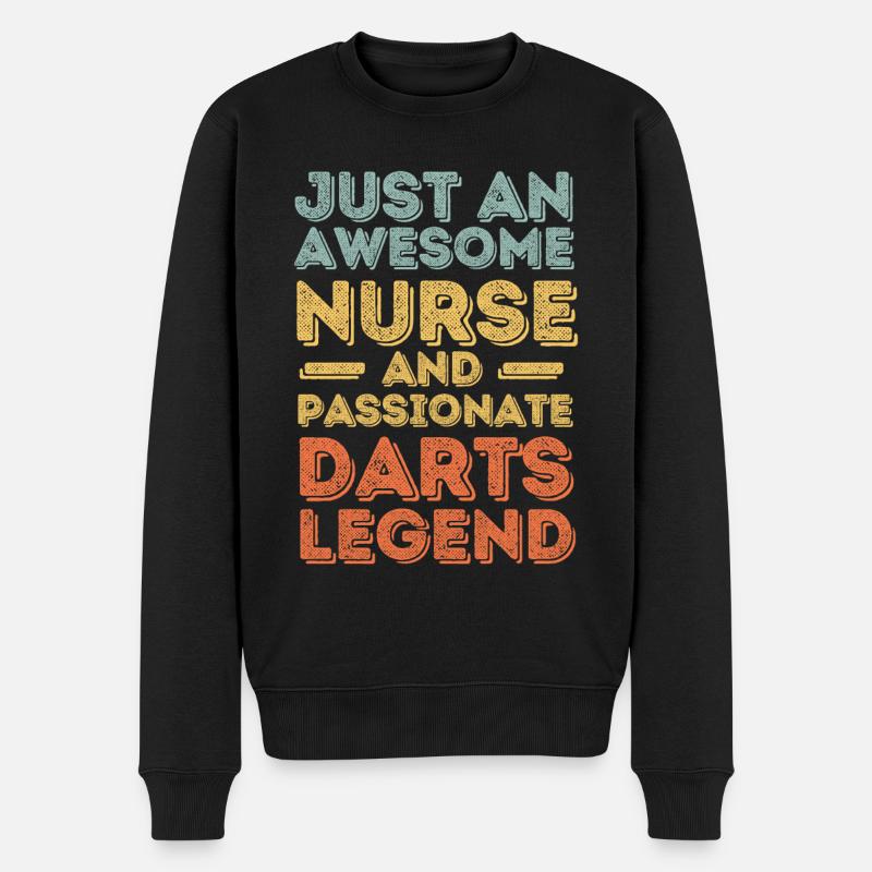 Nurse Darts légende rétro - Pull Premium bio Homme - noir