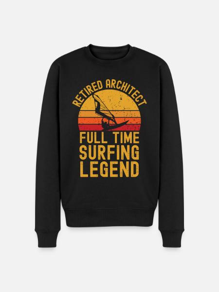 Retired architect windsurfing legend - Men's Premium Organic Jumper - black
