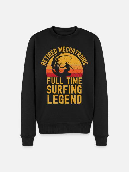 Retired mechatronic surfing legend - Men's Premium Organic Jumper - black