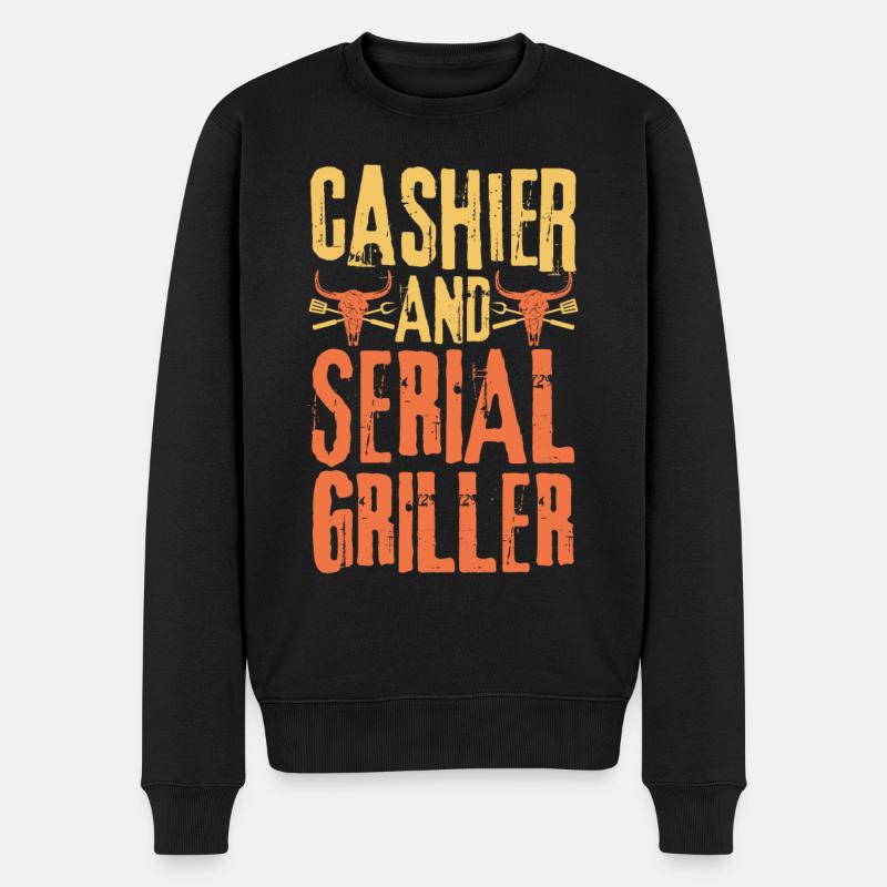 Caissier et gril en série - Pull Premium bio Homme - noir