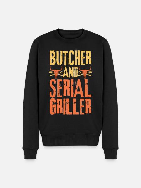 Butcher and Serial Griller - Men's Premium Organic Jumper - black