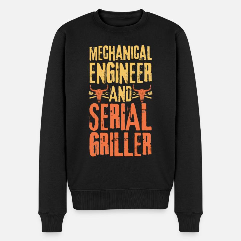 Ingénieur mécanique et Serial Griller - Pull Premium bio Homme - noir