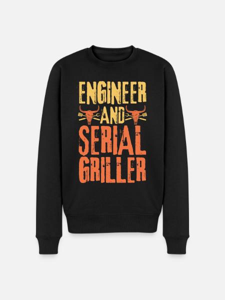 Engineer and Serial Griller - Men's Premium Organic Jumper - black