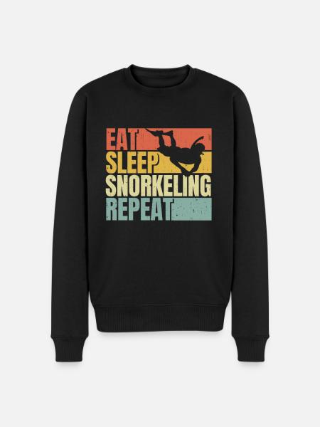 Eat sleep Snorkeling repeat - Men's Premium Organic Jumper - black