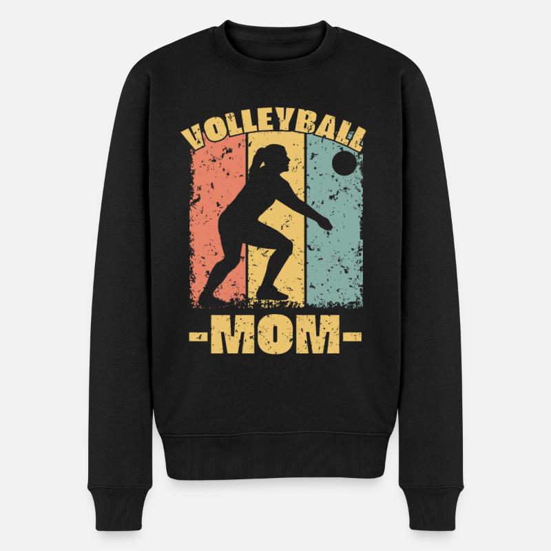 Volleyball Mama - Männer Premium Bio Pullover - Schwarz