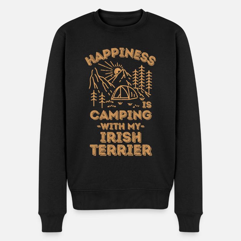 Camping avec irish-terrier - Pull Premium bio Homme - noir