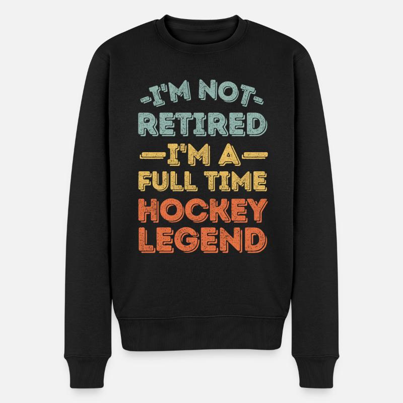 Retraité et légende du hockey - Pull Premium bio Homme - noir