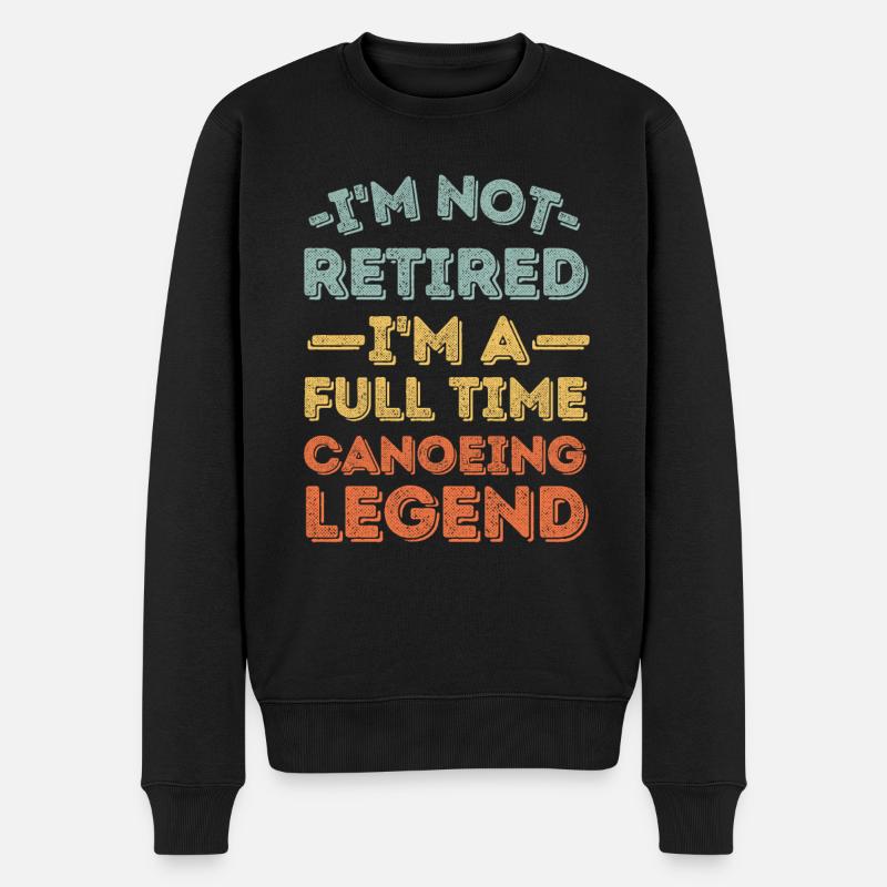 Retraité et légende du canoë - Pull Premium bio Homme - noir