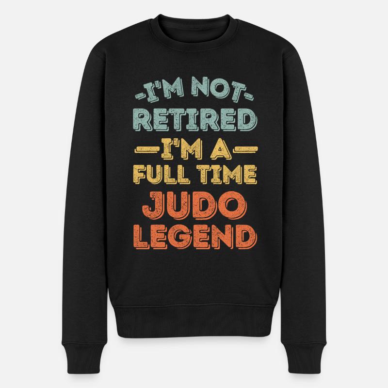 Retraité et légende du judo - Pull Premium bio Homme - noir