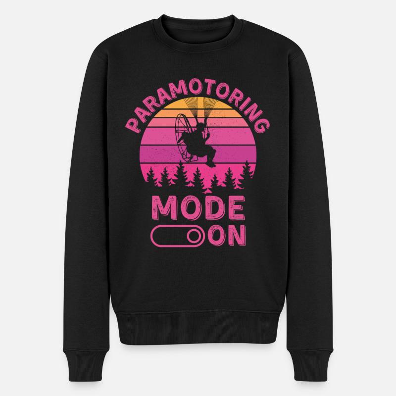 Motorschirm-Modus eingeschaltet - Männer Premium Bio Pullover - Schwarz