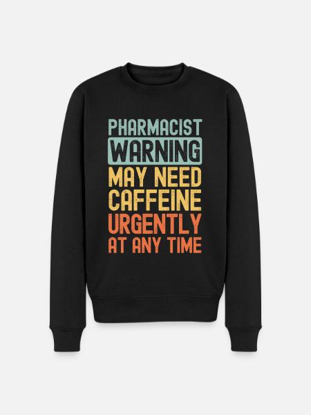 Apotheker brauchen dringend Kaffee - Männer Premium Bio Pullover - Schwarz